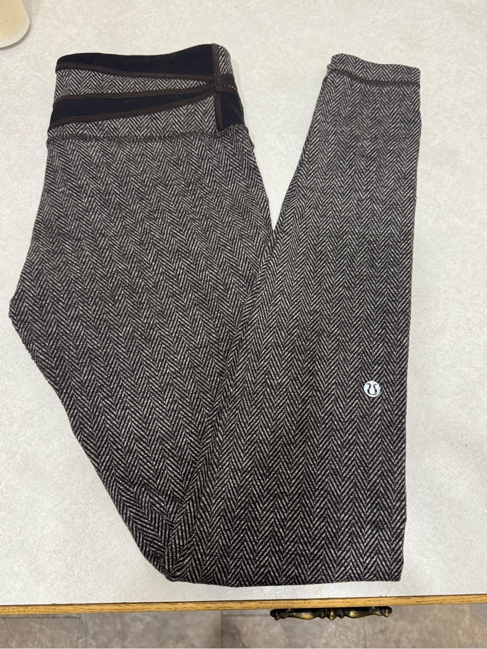 Lululemon High Rise Herringbone Crossover Leggings, Knit Jacquard Texture